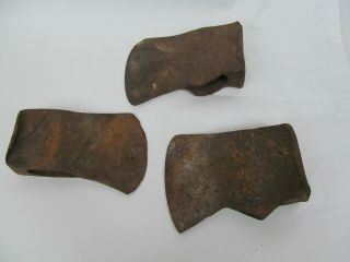 3 Vintage Or Antique Axe Heads – One With Cheeks Or Phantom Bevels