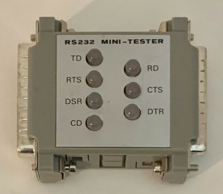 Vintage Rs232 Mini - Tester Serial Computer Test Equipment 2 1/2 "
