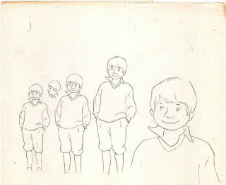 These Are The Days Animation Production Drawing / Hanna - Barbera 1974