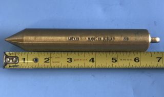 Vintage Lufkin 590 Solid Brass Plumb Bob 20 Oz 7” Made In Usa