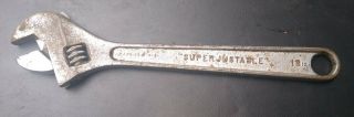 Vintage 12 Inch J.  H.  Williams & Co - Superjustable Adjustable Wrench Usa Forged