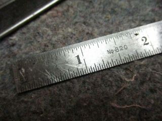 VINTAGE MACHINISTS STEEL RULER/THE L.  S.  STARRETT CO.  /No.  320,  TEMPERED No.  10/SHEATH 2