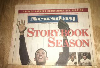 Ny Newsday Oct 23,  1998 44 Page Yankees Commemorative Section Championship Year