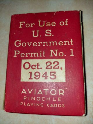 Vintage Ww2 American Red Cross Aviator Playing Cards