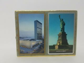 Vintage York City - Statue Of Liberty United Nations Playing Cards Two Decks