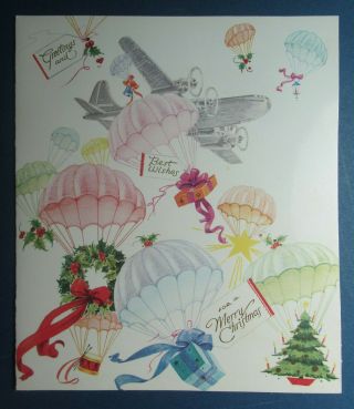 Airplane Parachutes Gifts - Vintage Mid Century 1950 