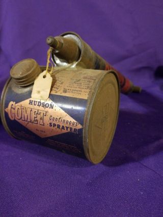 Vintage Hudson Bug Sprayer Pump Action Comet Metal Gardening Pesticides