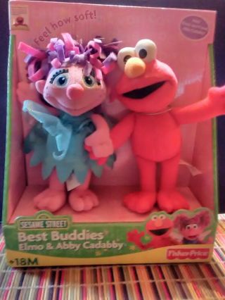 Sesame Street Elmo & Abby Cadabby Best Buddies Plush Toy Fisher Price 18,  M
