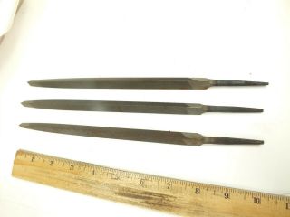 3 Gold Medal Tools 8 " Triangle Files - Made In Usa - File Three 3 Square