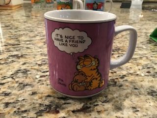 1978 Garfield Its To Have A Friend Like You Enesco 12oz Coffee Mug Cup