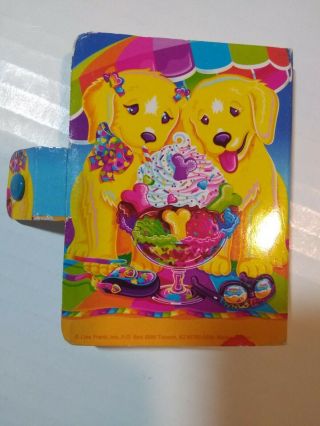 Vintage Lisa Frank Snap Notepad Beach Dogs 3x4 inches 3