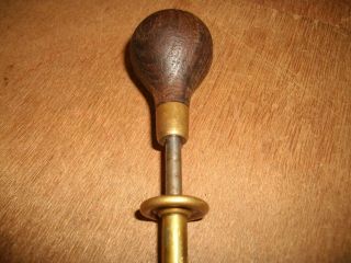 V190 Antique Brass Wood Handle Brad Pusher 2
