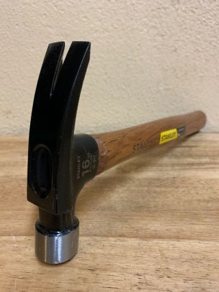 16 Oz Stanley Wood Handle Claw Hammer,  Nosthts 1340