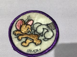 Vintage Mgm Tom & Jerry Cartoon Character Patch Embroidered Nos Cat & Mouse