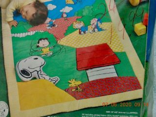 in Package - - Vintage Snoopy & the Peanuts Gang Crib Quilt Kit from Bucilla 2