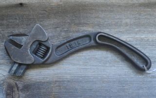 Vintage B&c Bemis & Call Co 12 " S Curved Handle - Adjustable Wrench Antique