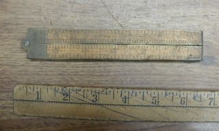 Antique C.  S.  Co.  24 " Folding Ruler,  Pine Meadow,  Conn. ,  Chapin Stephens,  Good Cond.