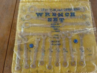 Vintage 17 Piece Box Open End Combination Wrench Set Ignition Japan
