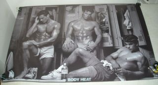 Rolled 1990 Funky Posters 3282 Body Heat Kal Photo Bare Chested Men Poster