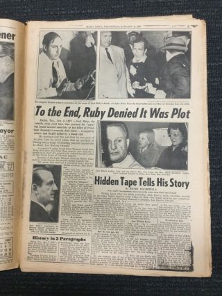 Kennedy Assassination - Jack Ruby Death - 1967 York Daily News Newspaper 2