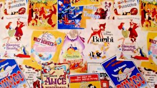 Disney Greatest Stories Ever Told 100 Cotton Fabric Over 1/2 Yard At 23 " X 44 "