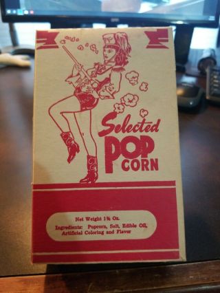 Vintage Nos 1950s Majorette Pop Corn Movie Theater Box Marching Band Pinup Girl
