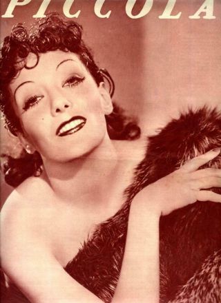Vintage Lupe Velez Adrienne Ames " Piccola " Italian Mag 1934 " Lovely Stars "