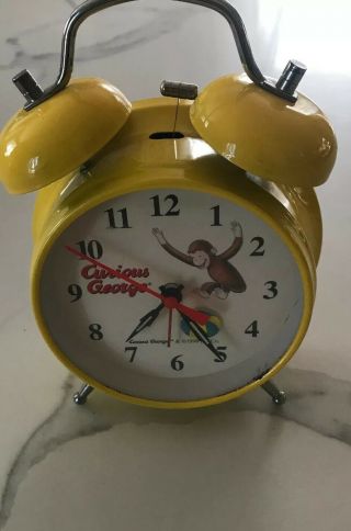 Curious George Adventures Twin - Bell Alarm Clock 1998 Hm.  Co