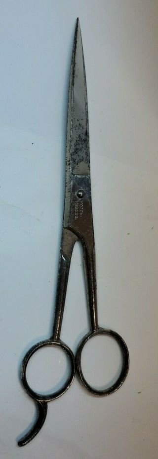 Vintage Italian - Made Hot - Drop Forged Italy Hair Cutting Chrome Scissors (bin 67)