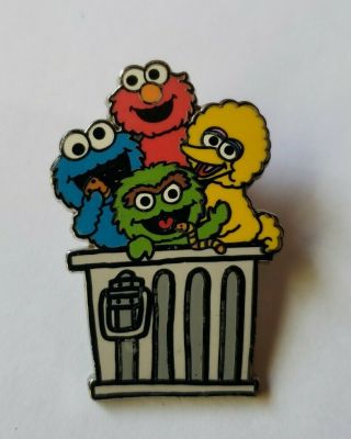 Sesame Street Tv Show Pin.  Elmo.  Cookie Monster,  Oscar (the Grouch) & Big Bird