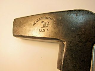 Vintage antique Heller Bros.  farrier hammer and hoof knife. 3