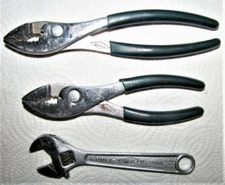 Diamalloy Pliers (6 & 8 ") & Crescent Wrench Usa