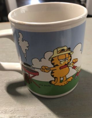 Vintage Enesco 1978 Garfield Coffee Cup Mug Happy Fathers Day Big Deal.  L3