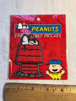 Snoopy & Woodstock On Doghouse Embroidered Patch Peanuts Gang Iron On