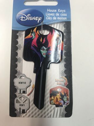 Maleficent Key Kwikset Kw1 House Key Blank / Authentic Disney House Keys