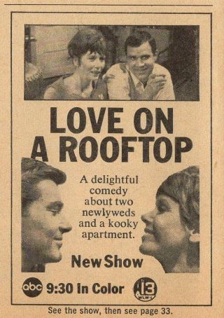 1966 TV DEBUT AD/ARTICLE PETE DUEL & JUDY CARNE 