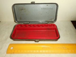 Vintage Craftsman Small Metal Tool Box Case For 1/4 " Socket Ratchet No Tools