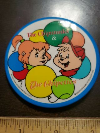 Vintage 1983 Chipmunks & The Chipettes Pinback Button