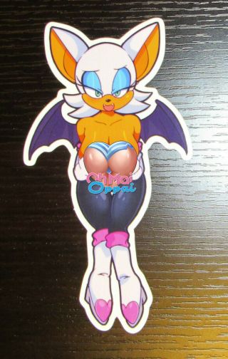 Rouge The Bat Sonic 7 " Sticker Nipple Nsfw Ver.  - Breast,  Boobs,  Oppai