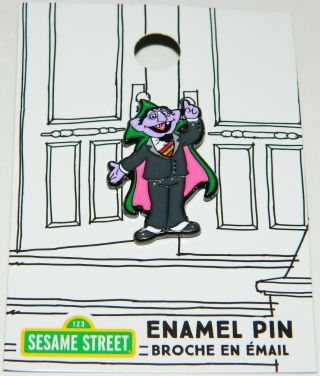 Sesame Street Tv Show Count Von Count Pointing Metal Enamel Pin