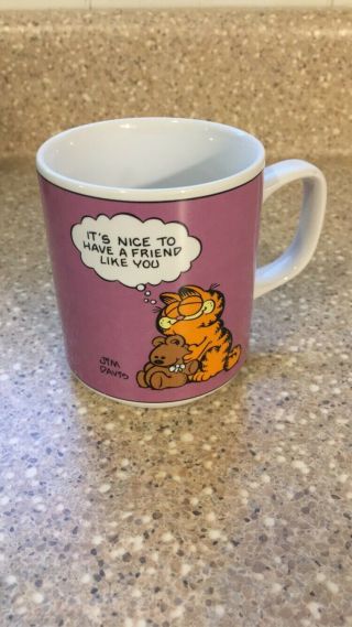 Garfield Collectible Coffee Mug - “it’s To Have A Friend Like You”