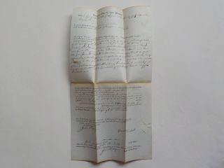 Antique Document 1848 Lyman York County Maine Land Real Estate Deed