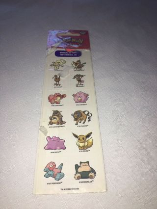 Vintage Sandylion Pokemon Stickers Normal (1) Element 1999 Nintendo
