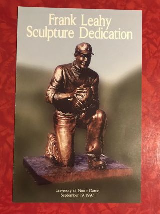 1997 Notre Dame Frank Leahy Sculpture Dedication Program