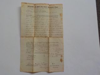 Antique Document 1834 South Berwick York County Maine Land Real Estate Deed