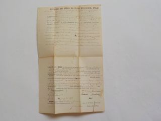 Antique Document 1835 Sanford York County Maine Land Real Estate Deed Paper Vtg