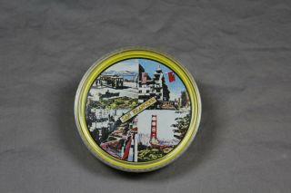 Vintage San Francisco Round Playing Cards W/ Case