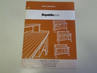 Republic Steel Work Benches 1973 Industrial Shop Equipment