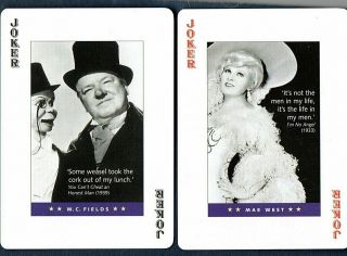 Joker Jester Playing Cards Swap Card Hollywood Lady Mae West Wc Fields