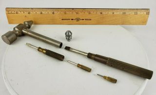 Vintage Gam Hammer & Nesting Screwdrivers Gunsmith Jeweler Machinist Brass